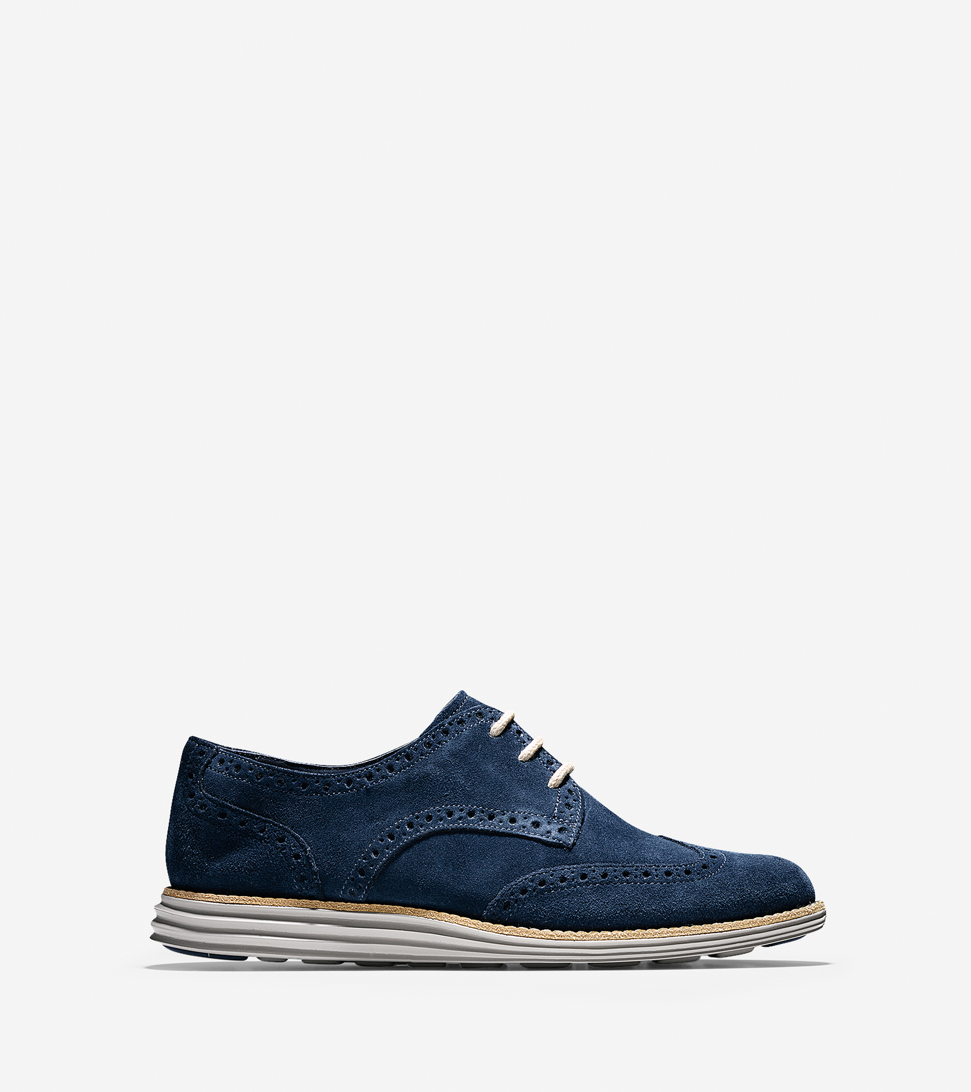cole haan blue wingtip shoes