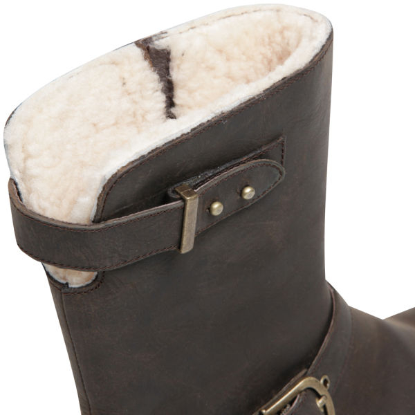 leather uggs with buckle