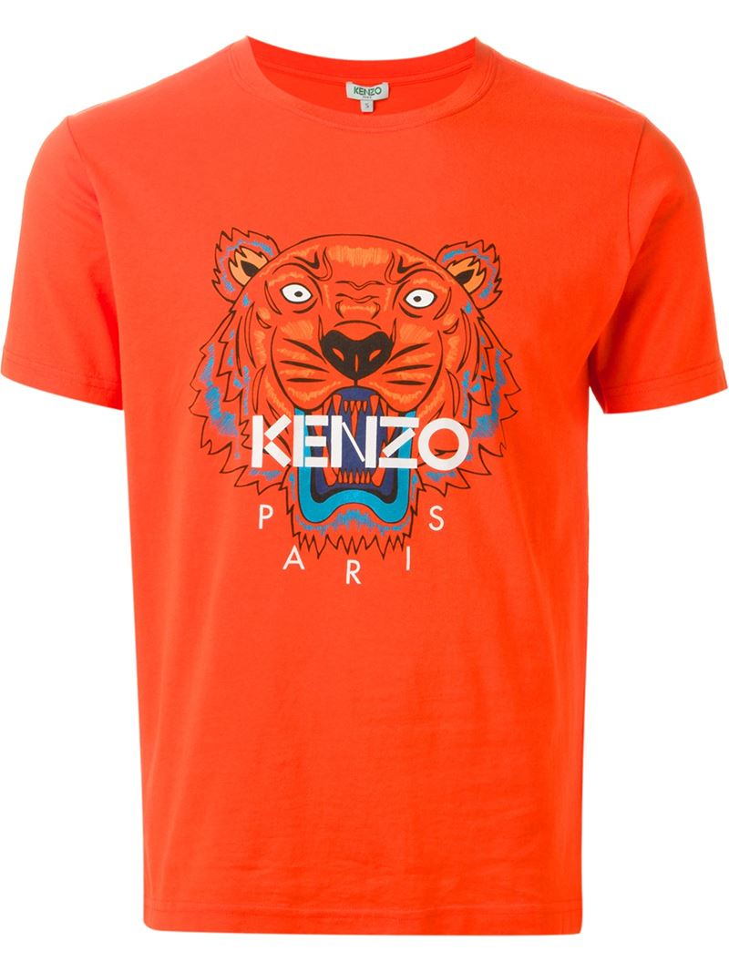 Lyst - Kenzo 'tiger' T-shirt in Orange for Men