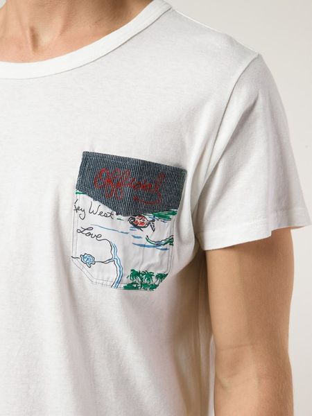 Download Visvim Printed Pocket T-Shirt in White for Men | Lyst