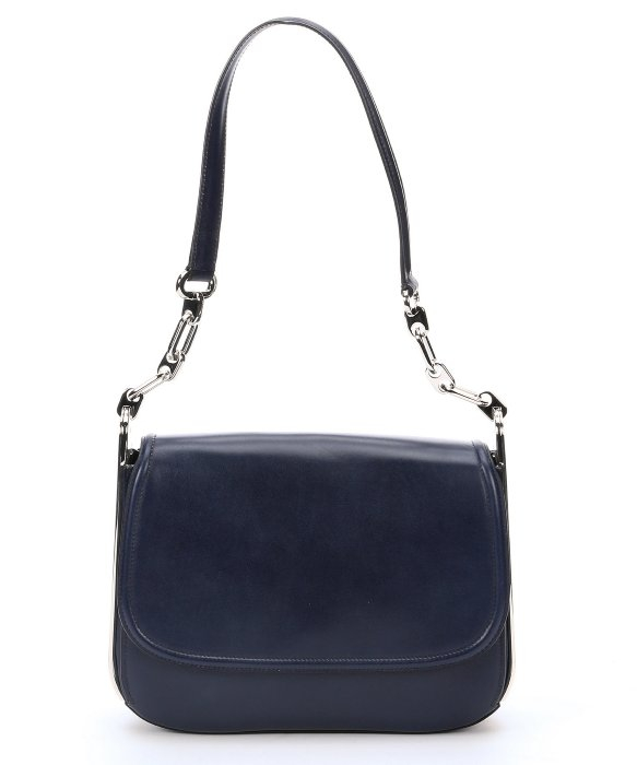 Navy Blue Small Leather Purse Handbag | semashow.com