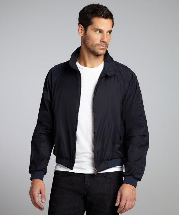 Prada Navy Nylon Woven Rain Jacket in Blue for Men (navy) | Lyst  