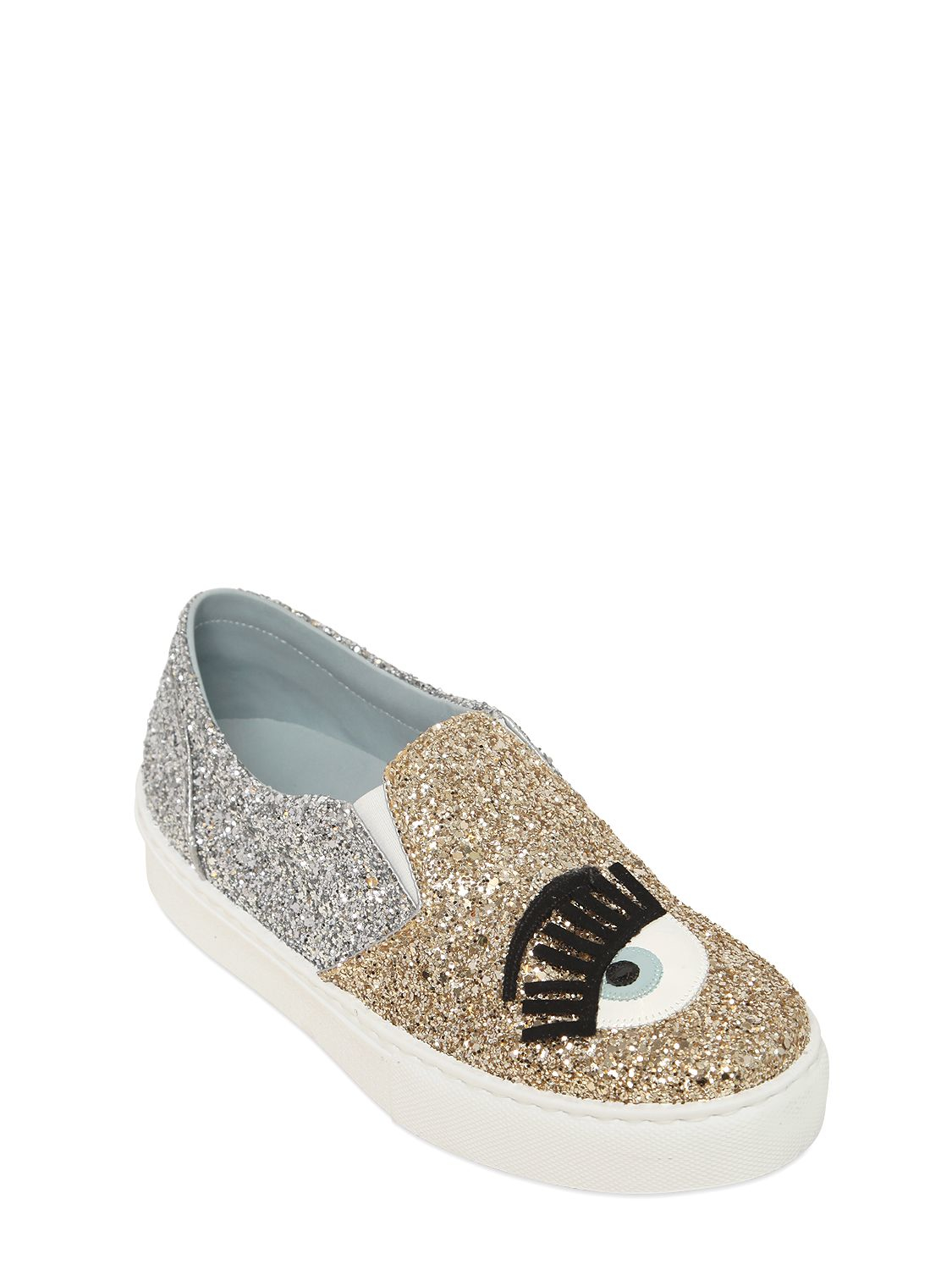 Plateforme Chiara Ferragni De Métalliques Paillettes Chaussures Sqp8zqE