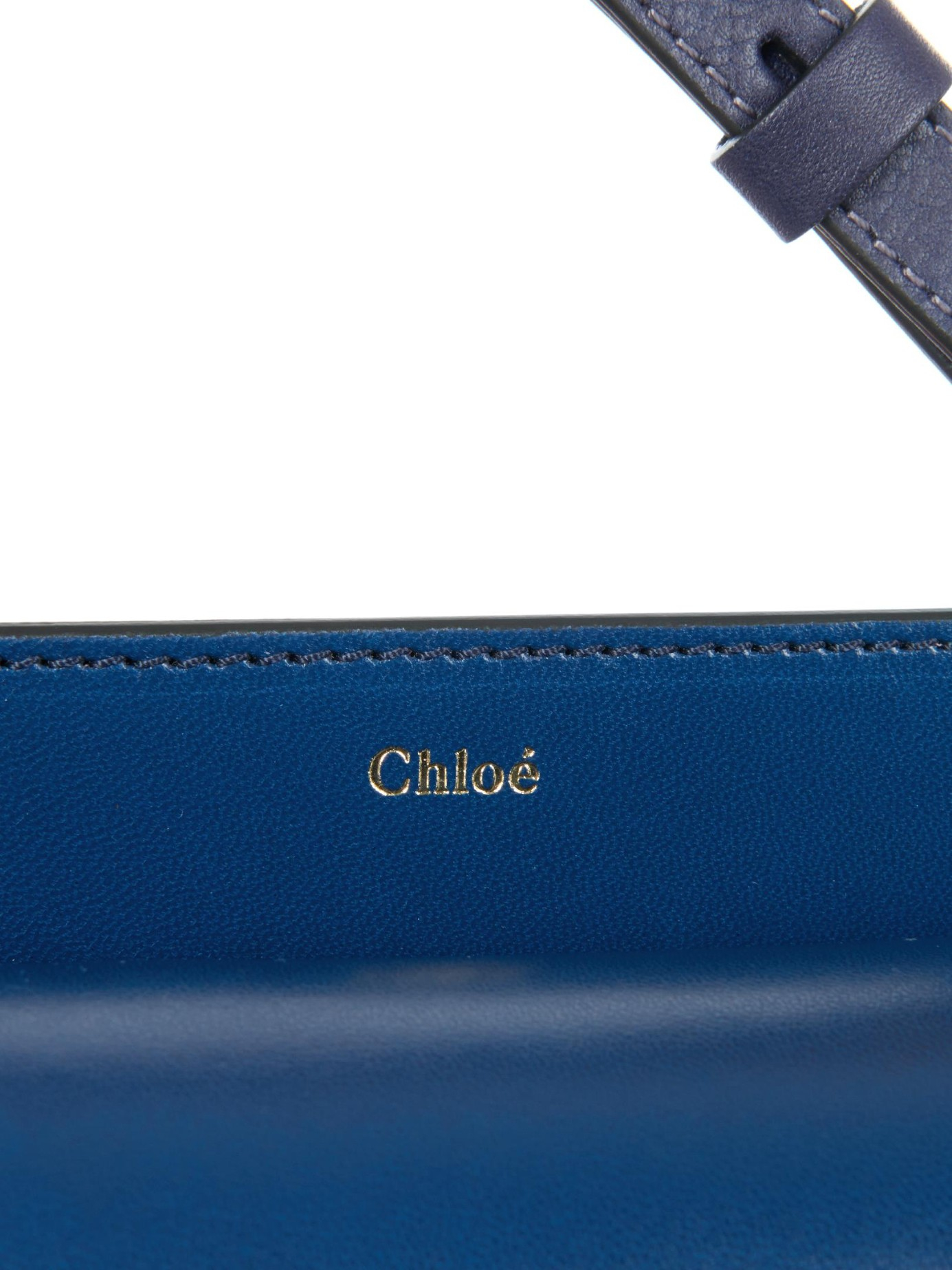 Chlo Georgia Mini Leather Cross-Body Bag in Blue | Lyst