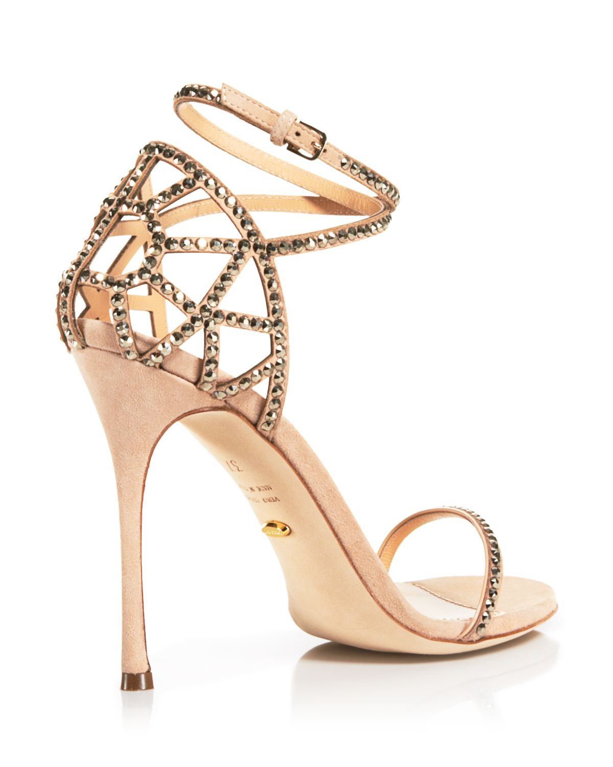 Lyst - Sergio Rossi Strappy Evening Sandals - Bon Ton High Heel in Pink