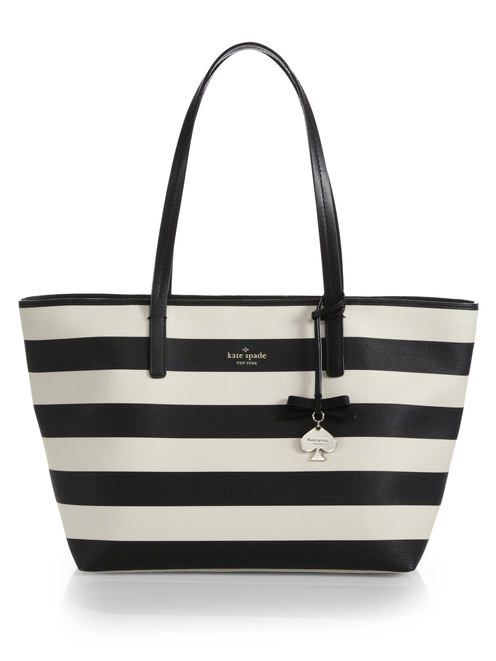 Lyst - Kate spade new york Hawthorne Lane Striped Faux-Leather Tote in ...
