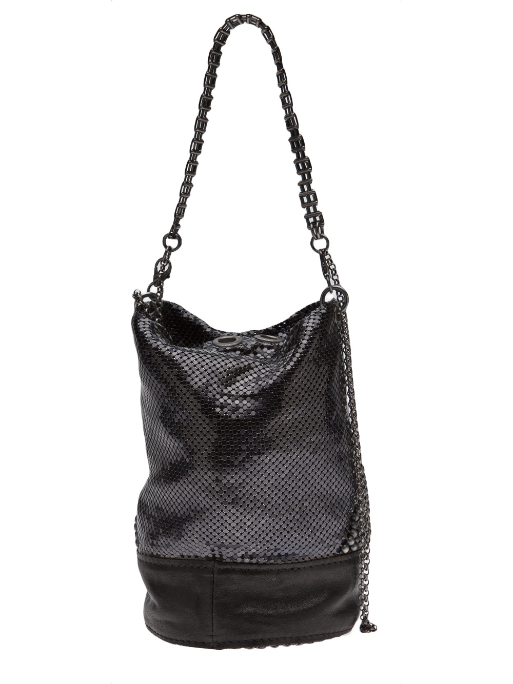 Laura b Chain Mesh Bag in Black | Lyst