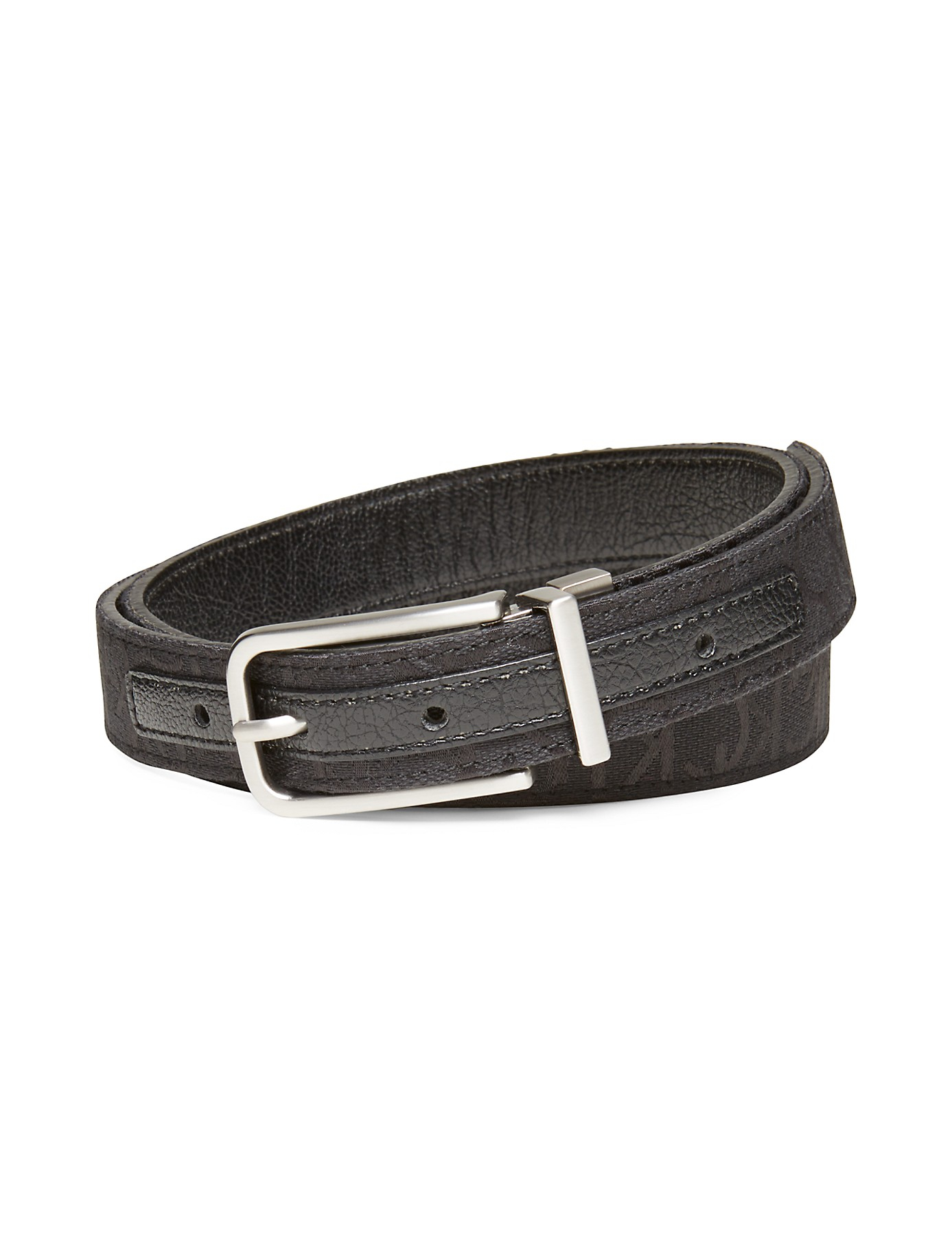 Calvin klein Logo Jacquard Reversible Belt in Black for Men | Lyst