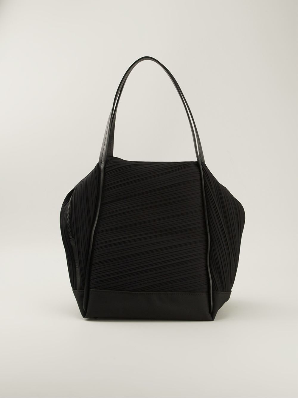 Lyst Pleats Please Issey Miyake Pleated Tote Bag In Black Gallery