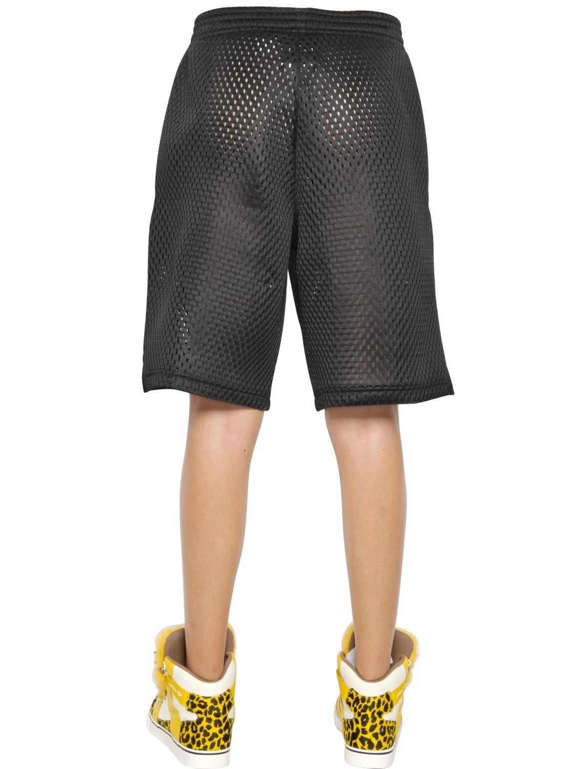 Jeremy scott for adidas Neoprene Mesh Shorts in Black for Men | Lyst