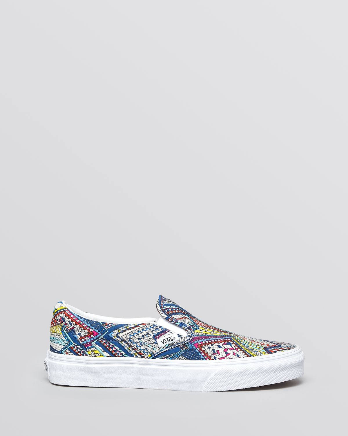 Vans Flat Sneakers Classic Patterned Canvas Slipon in Multicolor ...
