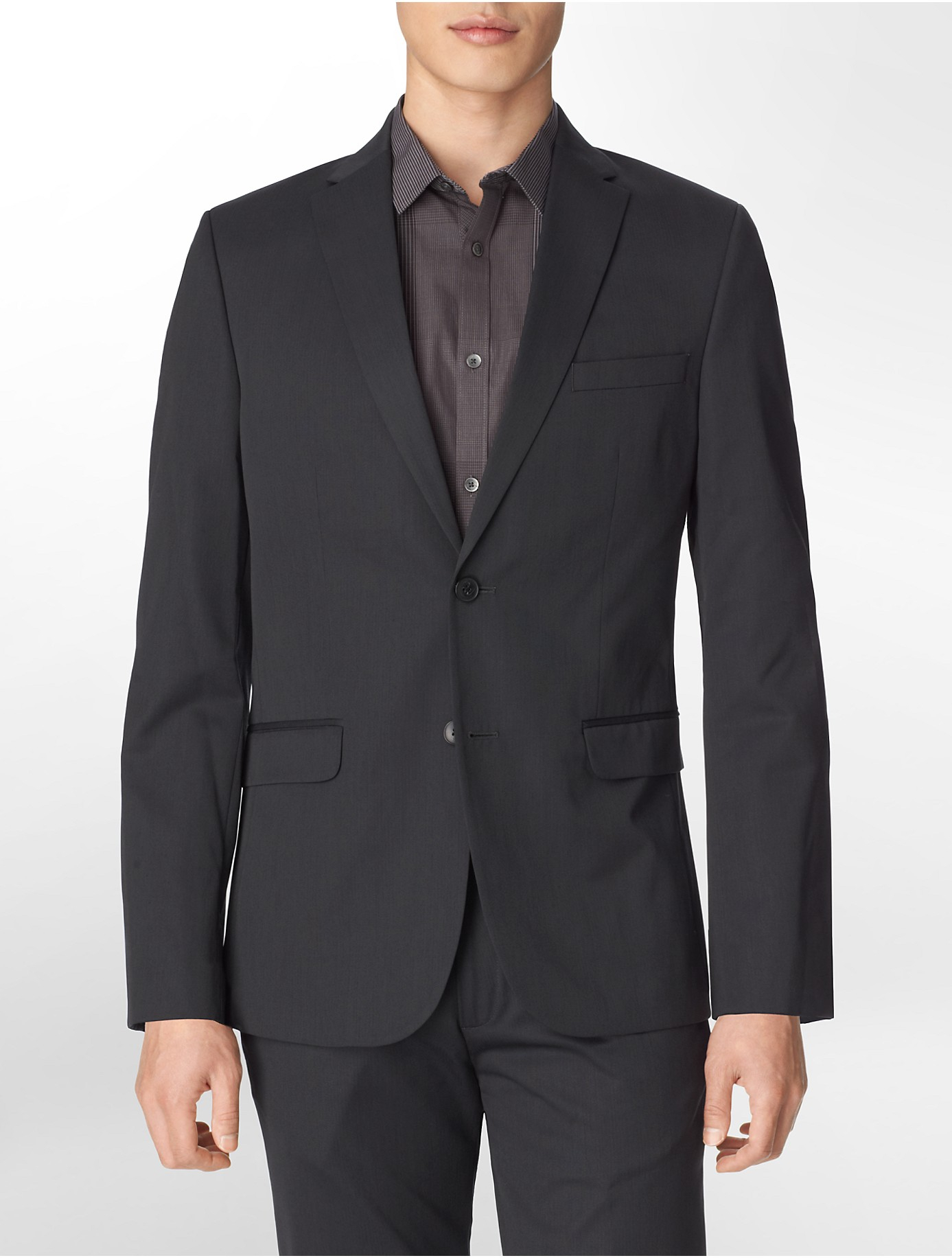 Lyst Calvin klein Slim Fit 2button Close Jacket in Gray for Men