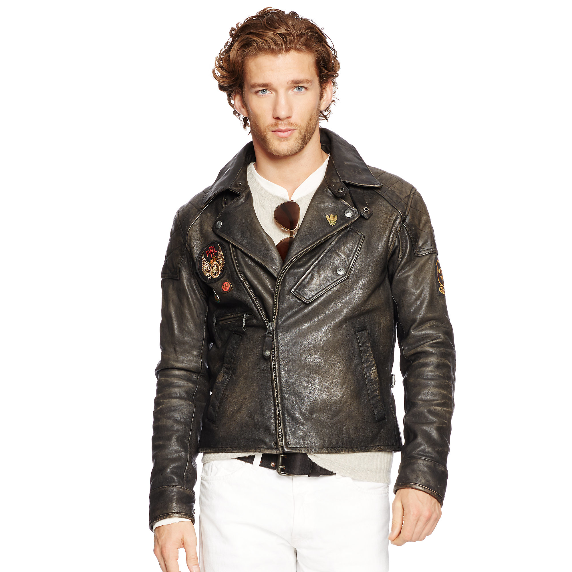 Lyst Polo Ralph Lauren Leather Motorcycle Jacket In Black For Men Gallery