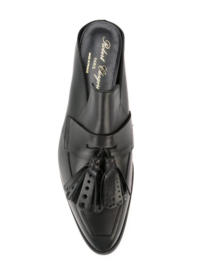 tassel flat mules