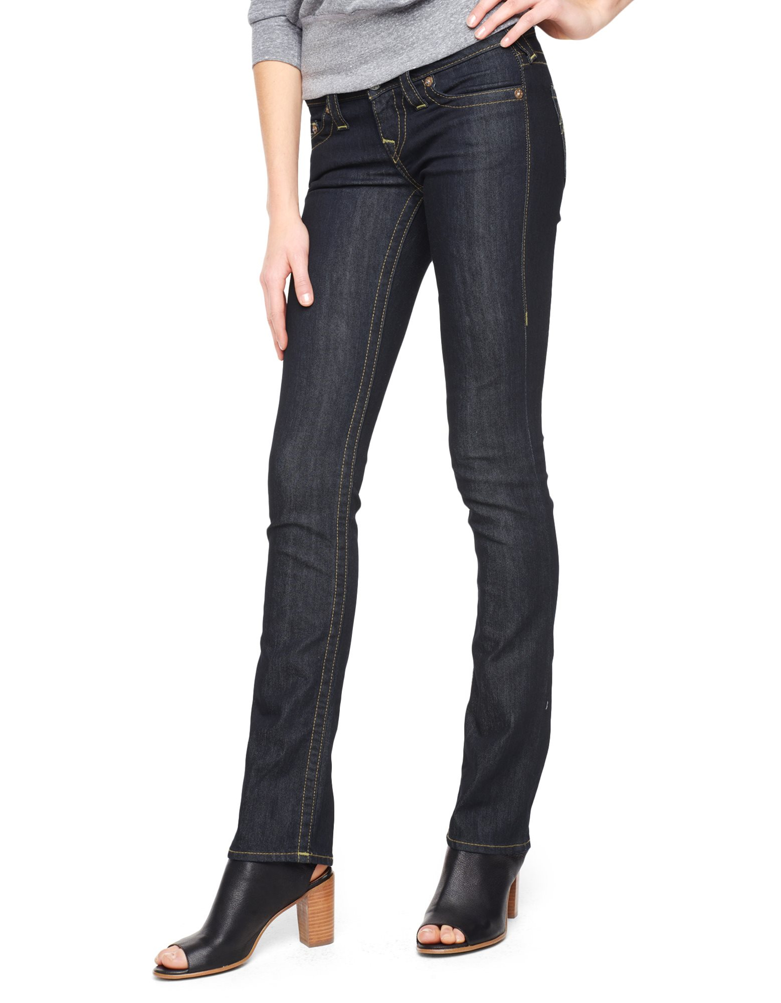 True Religion Hand Picked Straight Womens Jeans in Blue | Lyst