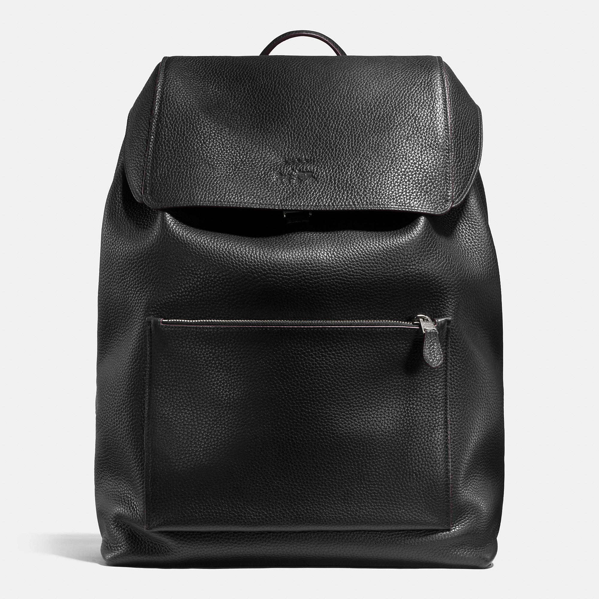 Coach Large Manhattan Backpack In Pebble Leather in Black for Men | Lyst