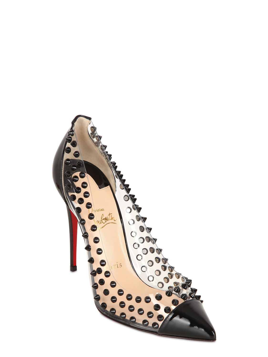 Christian Louboutin 100Mm Spike Me Studded Pumps in Black | Lyst