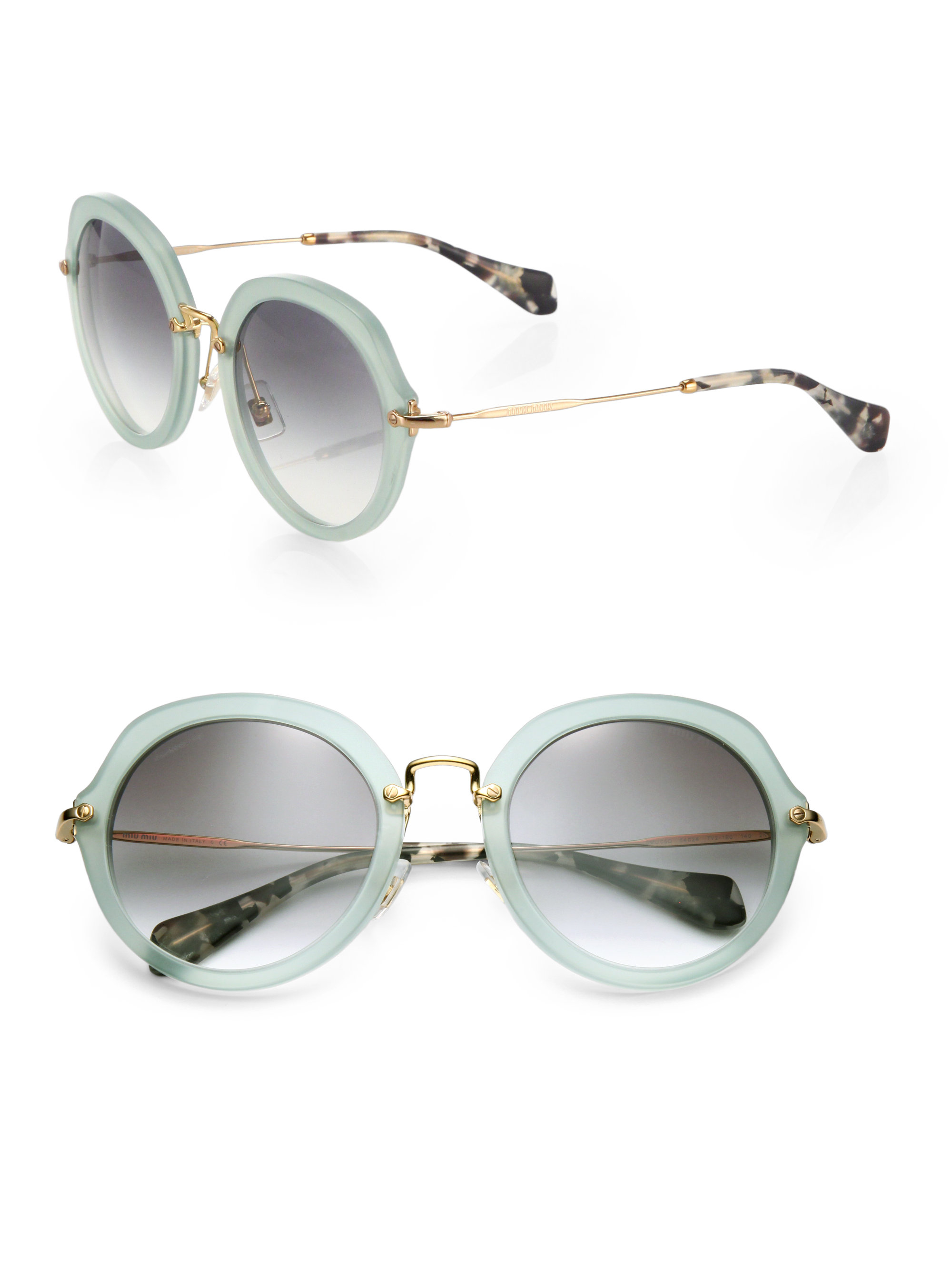 miu miu round sunglasses