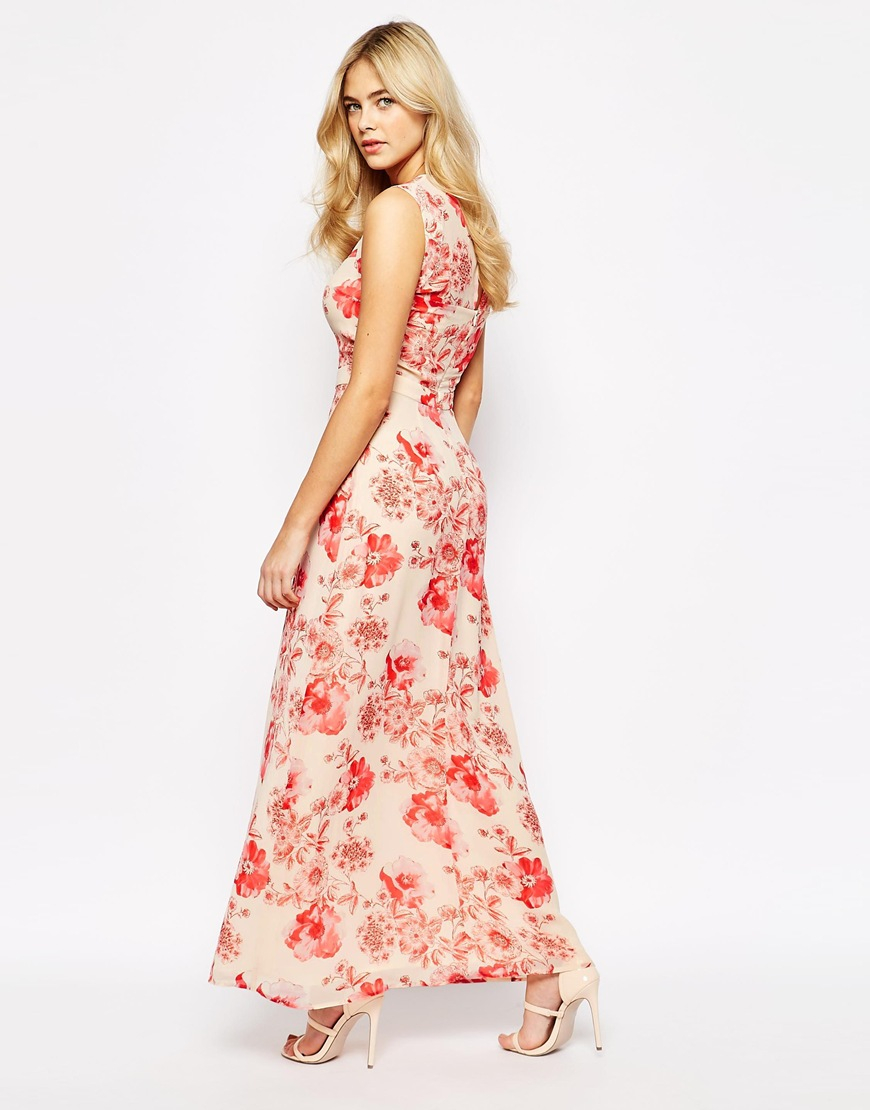 oasis floral maxi dress