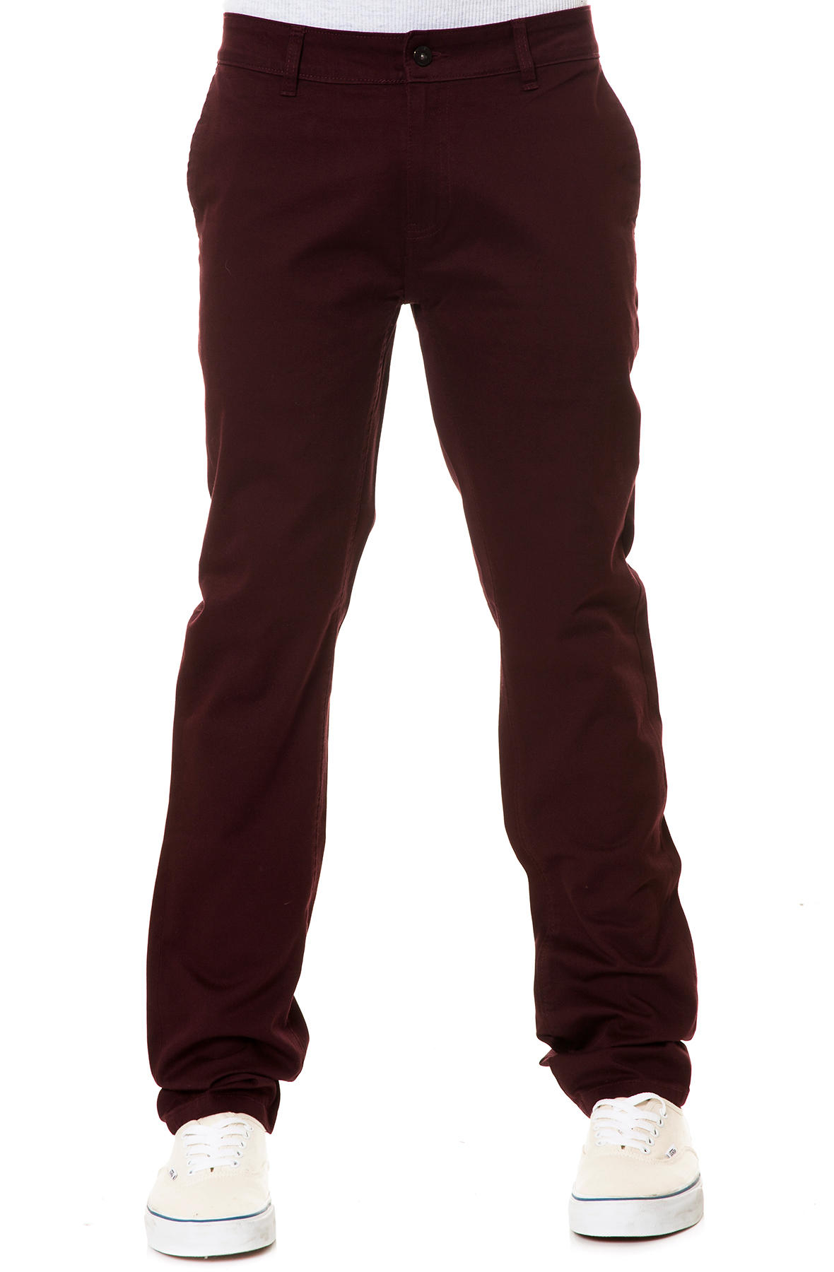 Kr3w The K Slim Chino Pants in Red for Men (Burgundy) | Lyst