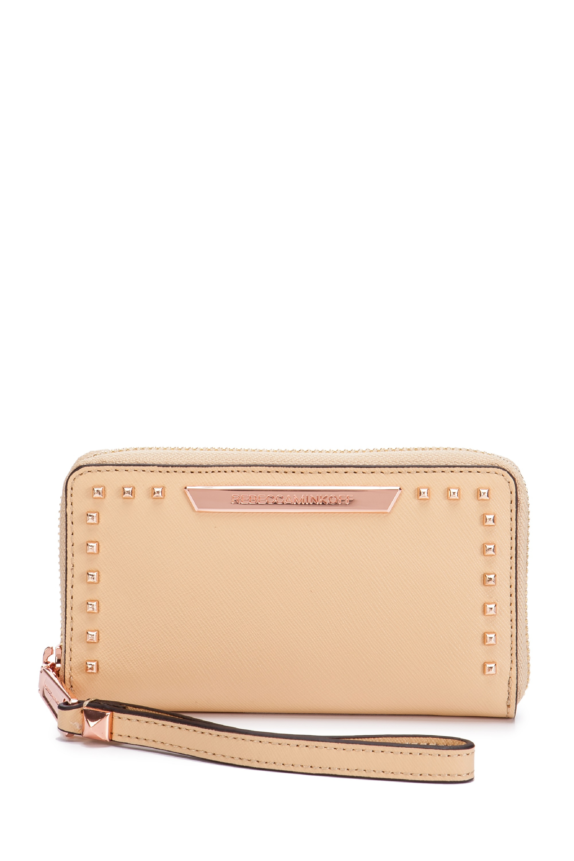 Rebecca minkoff Olivia Tech Wallet in Natural | Lyst