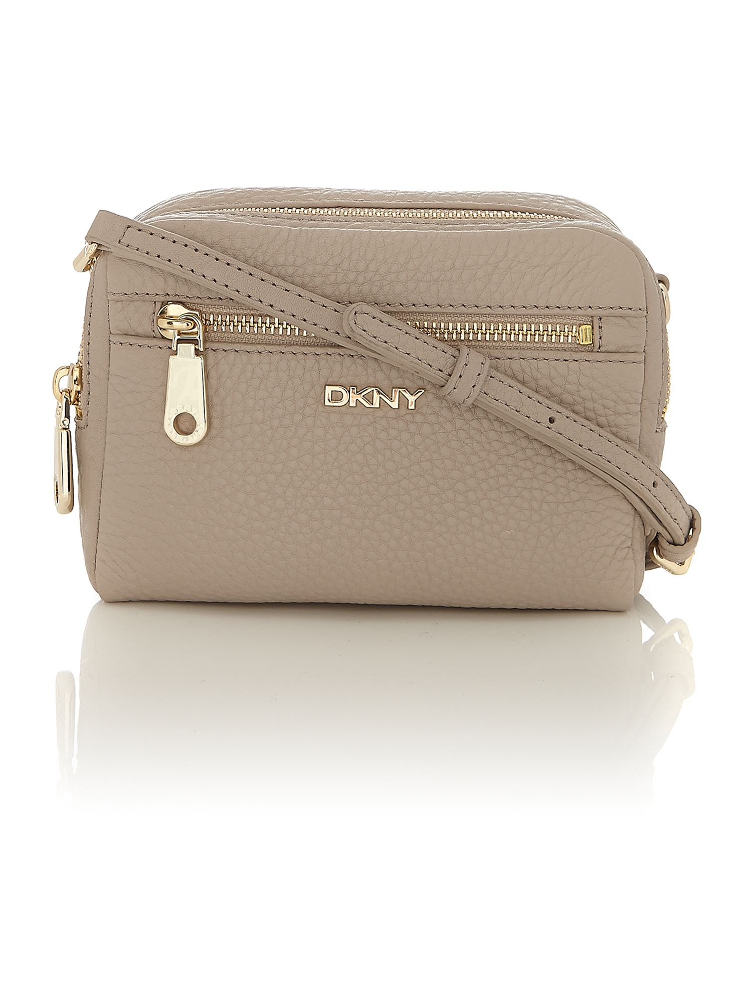 Dkny Tribeca Taupe Small Cross Body Bag in Brown (Taupe)