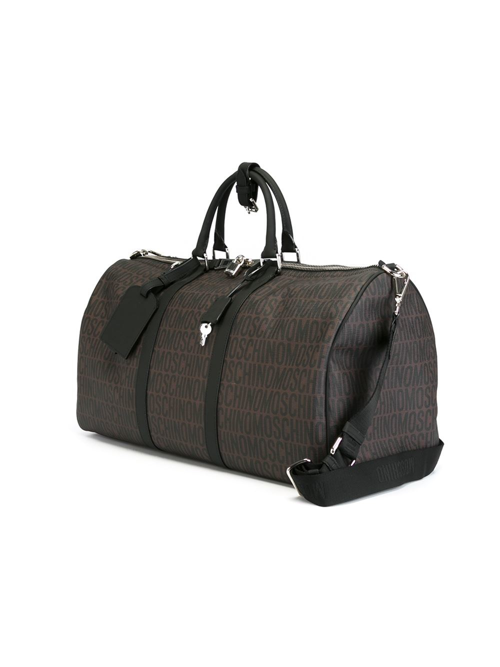 Moschino Monogrammed Weekender Bag in Gray for Men (brown) | Lyst