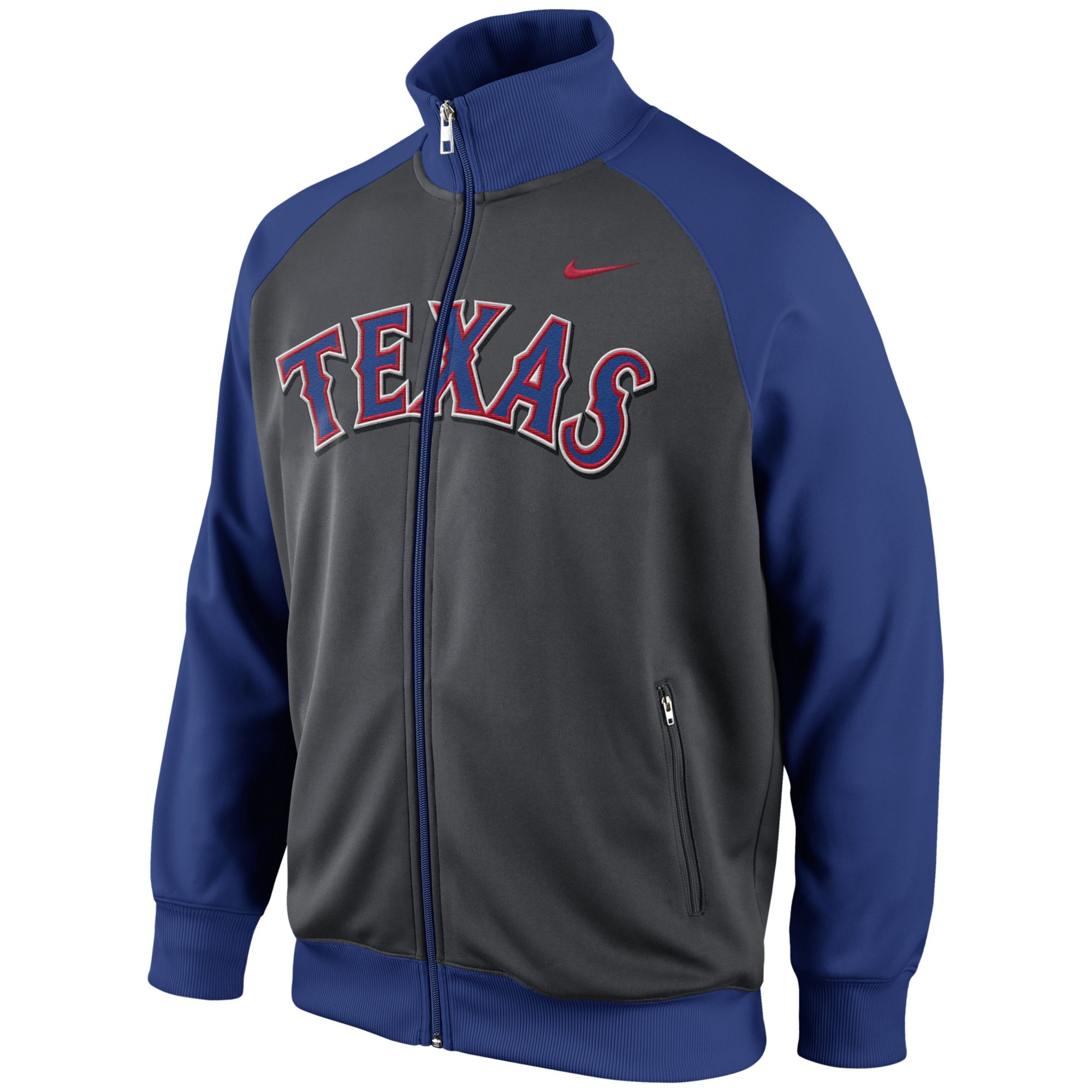 Nike Men'S Texas Rangers Track Jacket in Gray for Men | Lyst