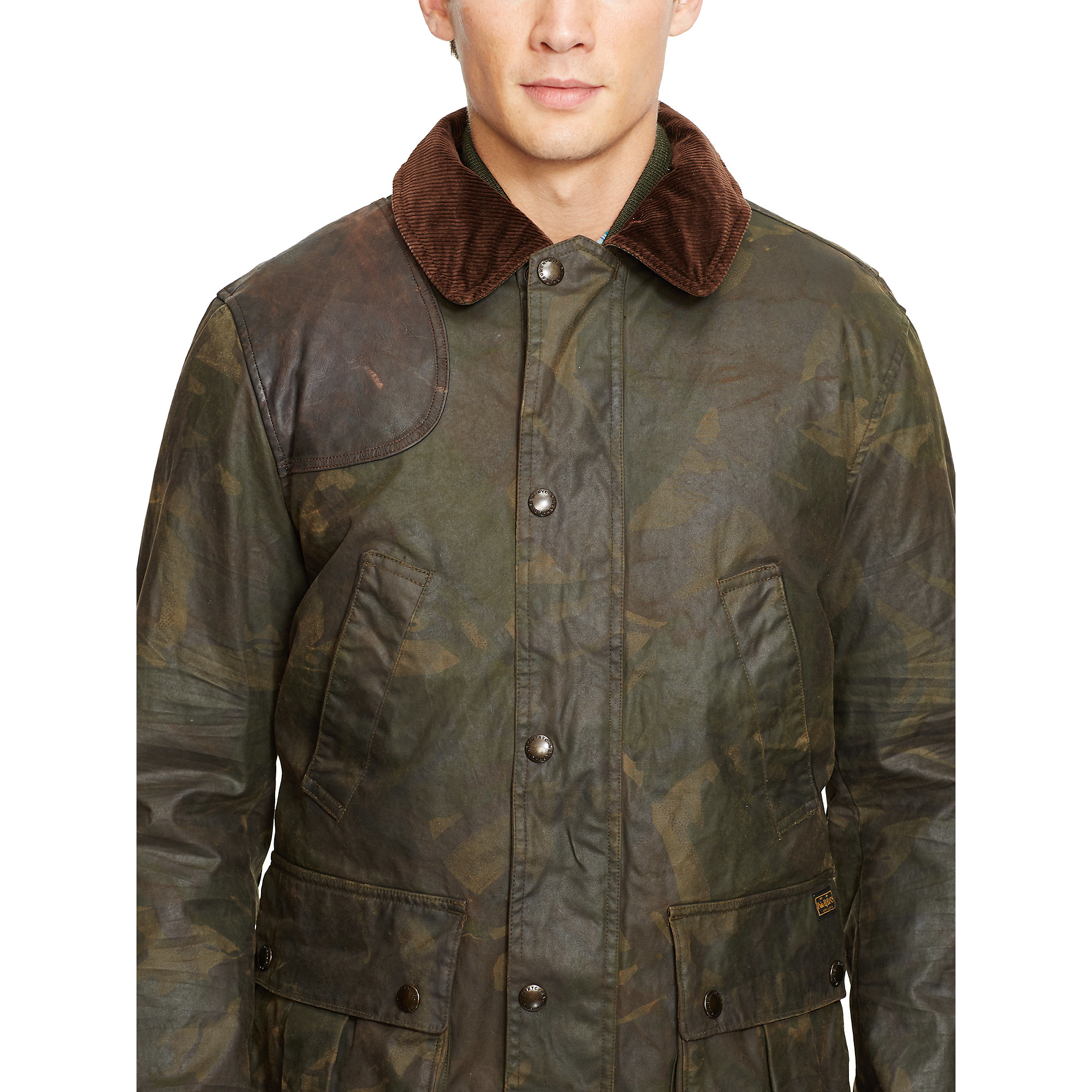 Polo ralph lauren Camo Cotton Oilcloth Jacket in Green for Men | Lyst