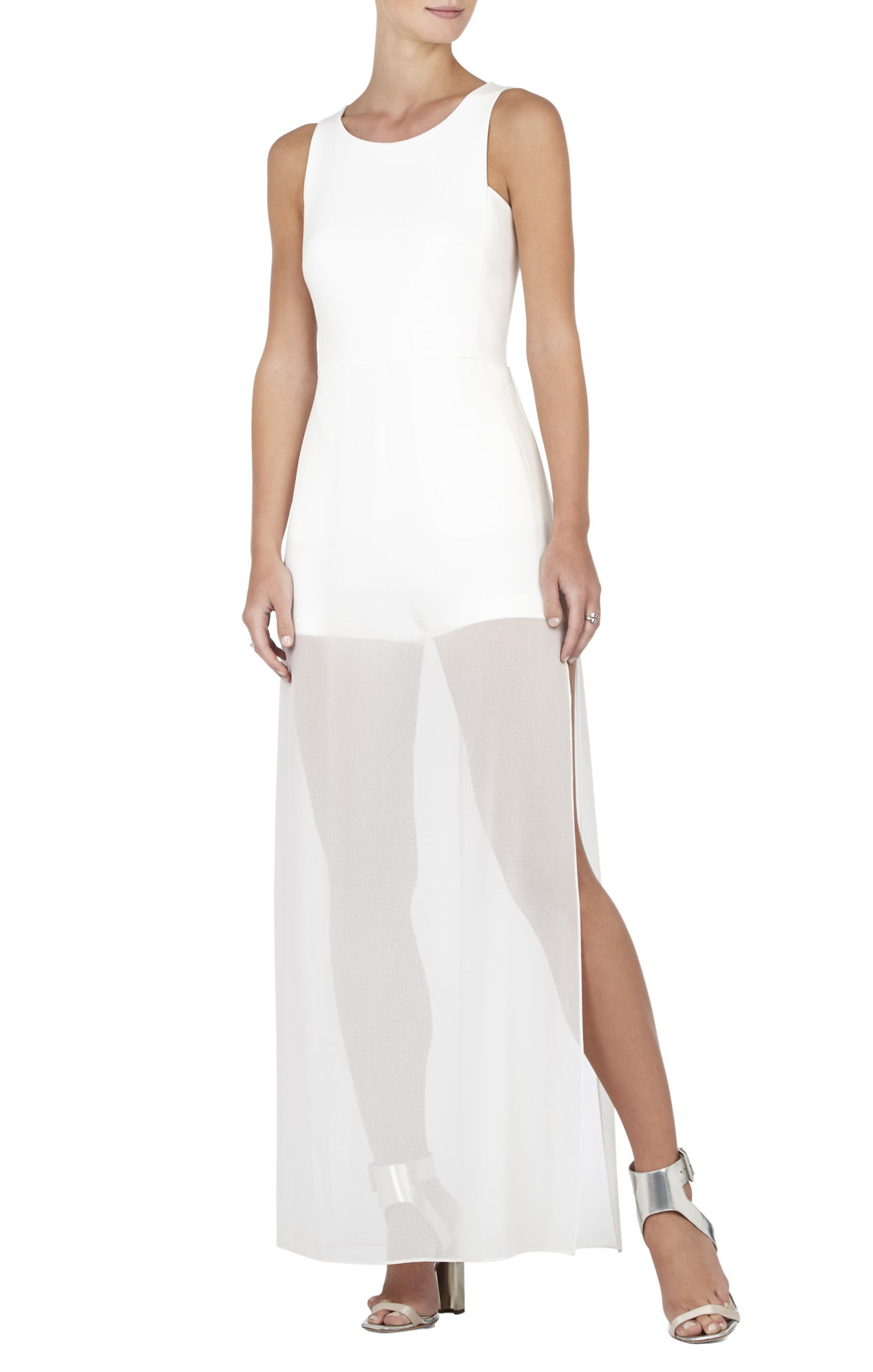 bcbg white romper