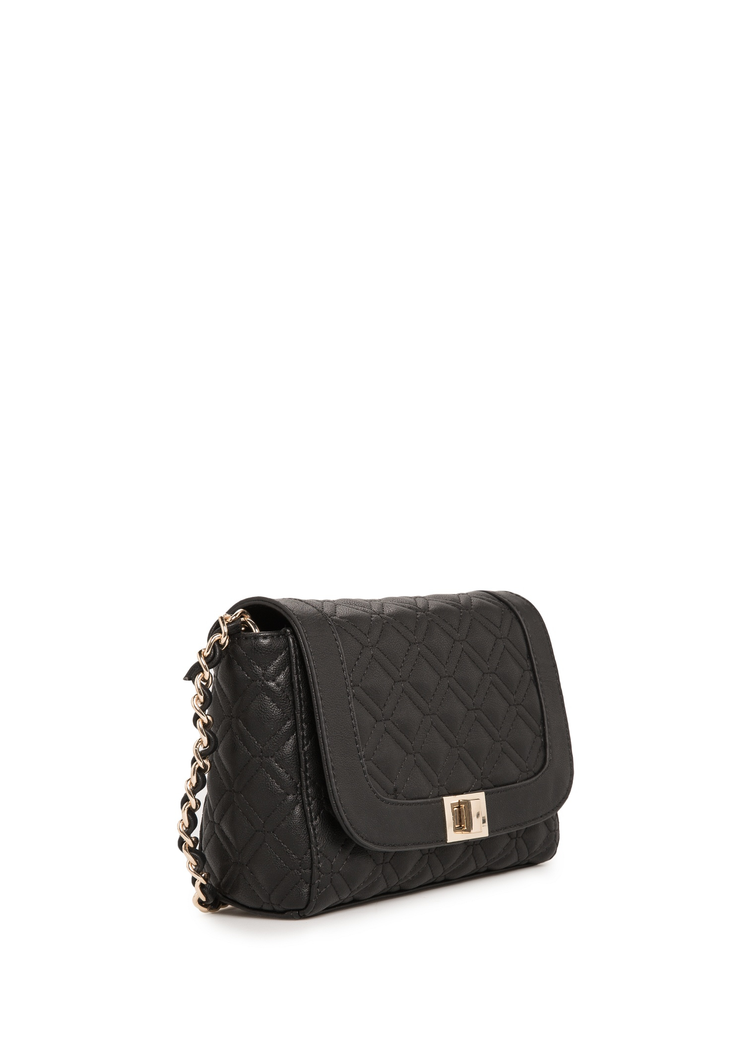 It offers a chic quilted texture, this Mango bag features a square ...