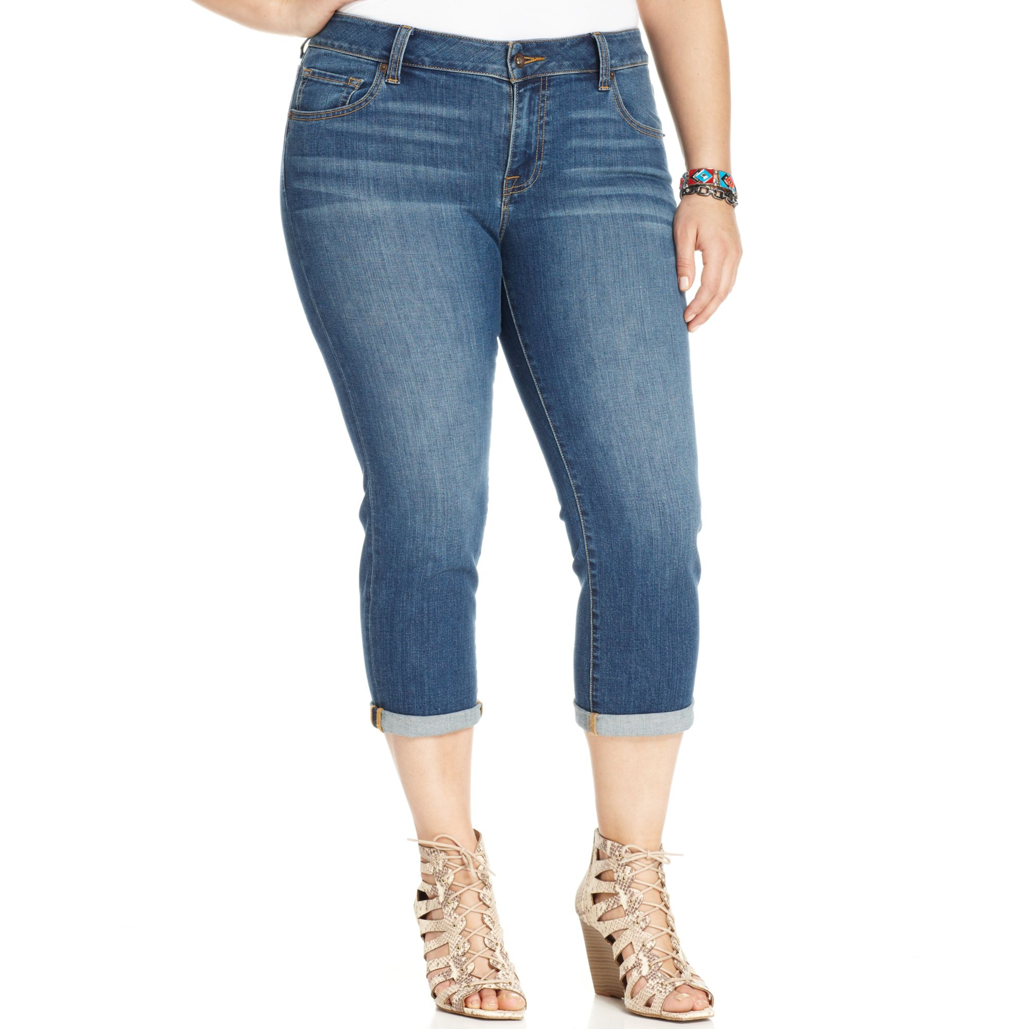 Lyst - Lucky Brand Lucky Brand Plus Size Ginger Cropped Jeans Wright ...