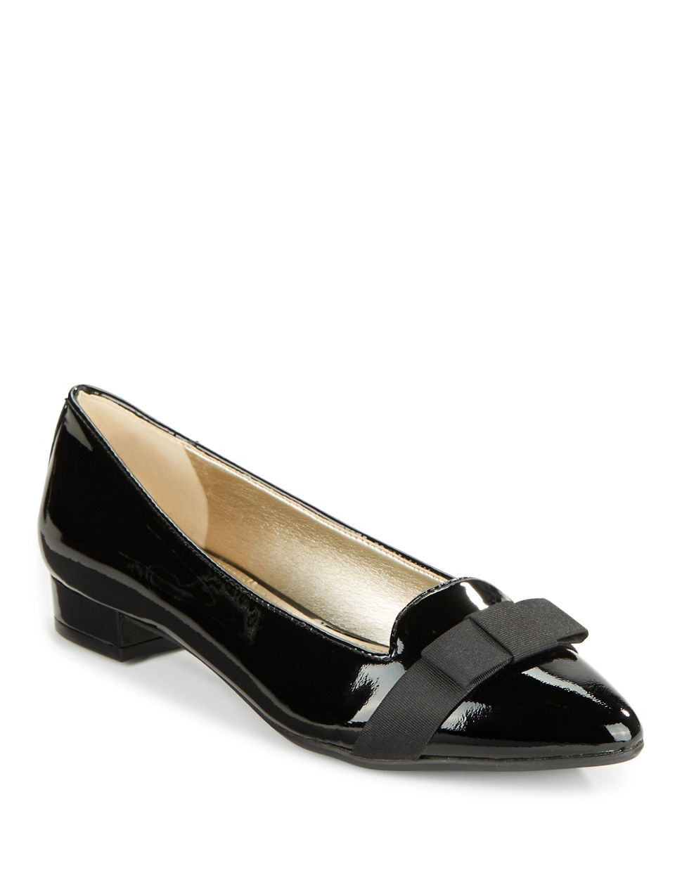 Lyst - Anne Klein Kyrena Patent Leather Flats in Black