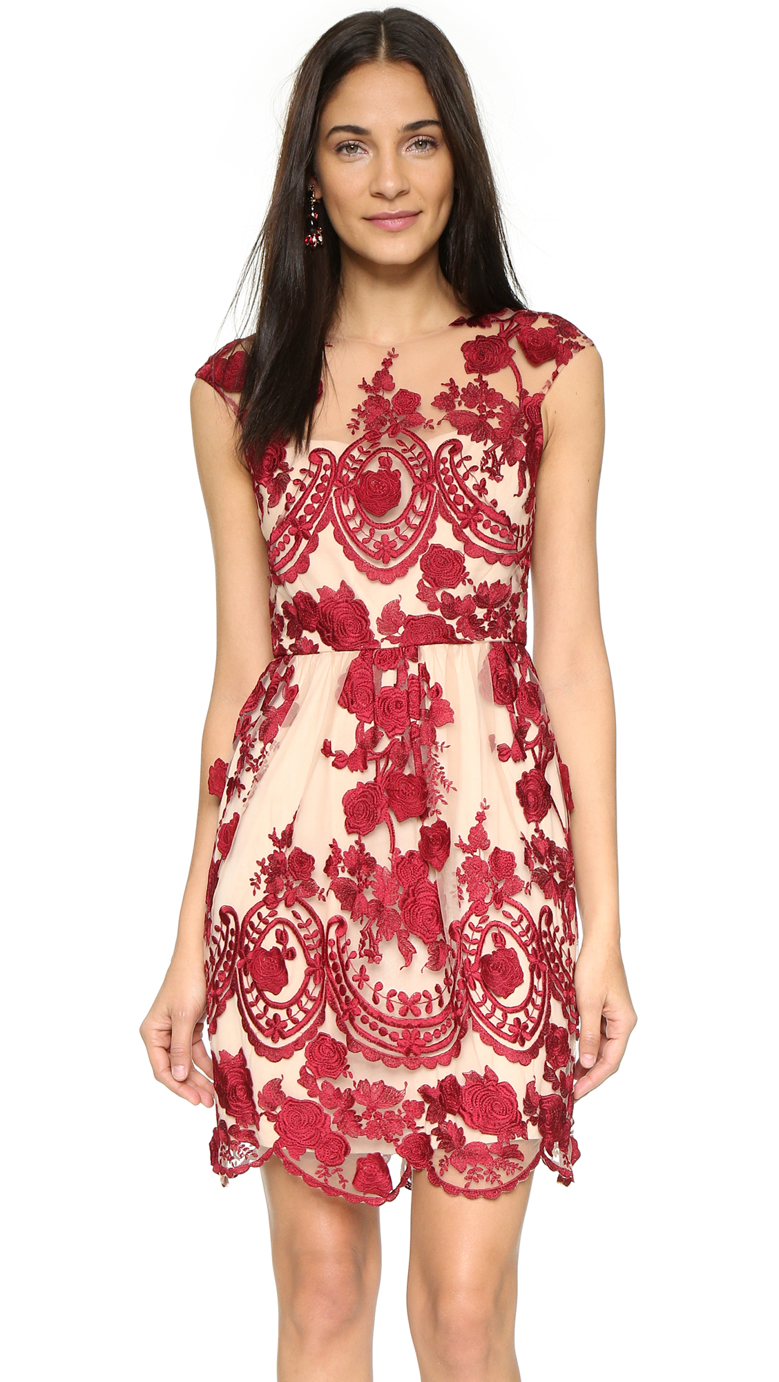 Notte by marchesa Lace Dress - Red in Red | Lyst