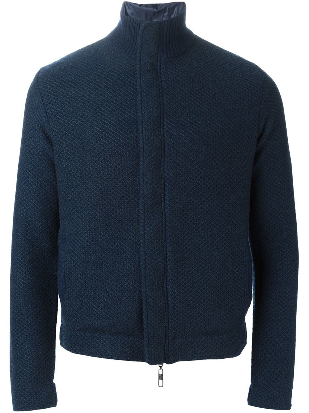 armani Zipped Sport Jacket in Blue for Men Lyst