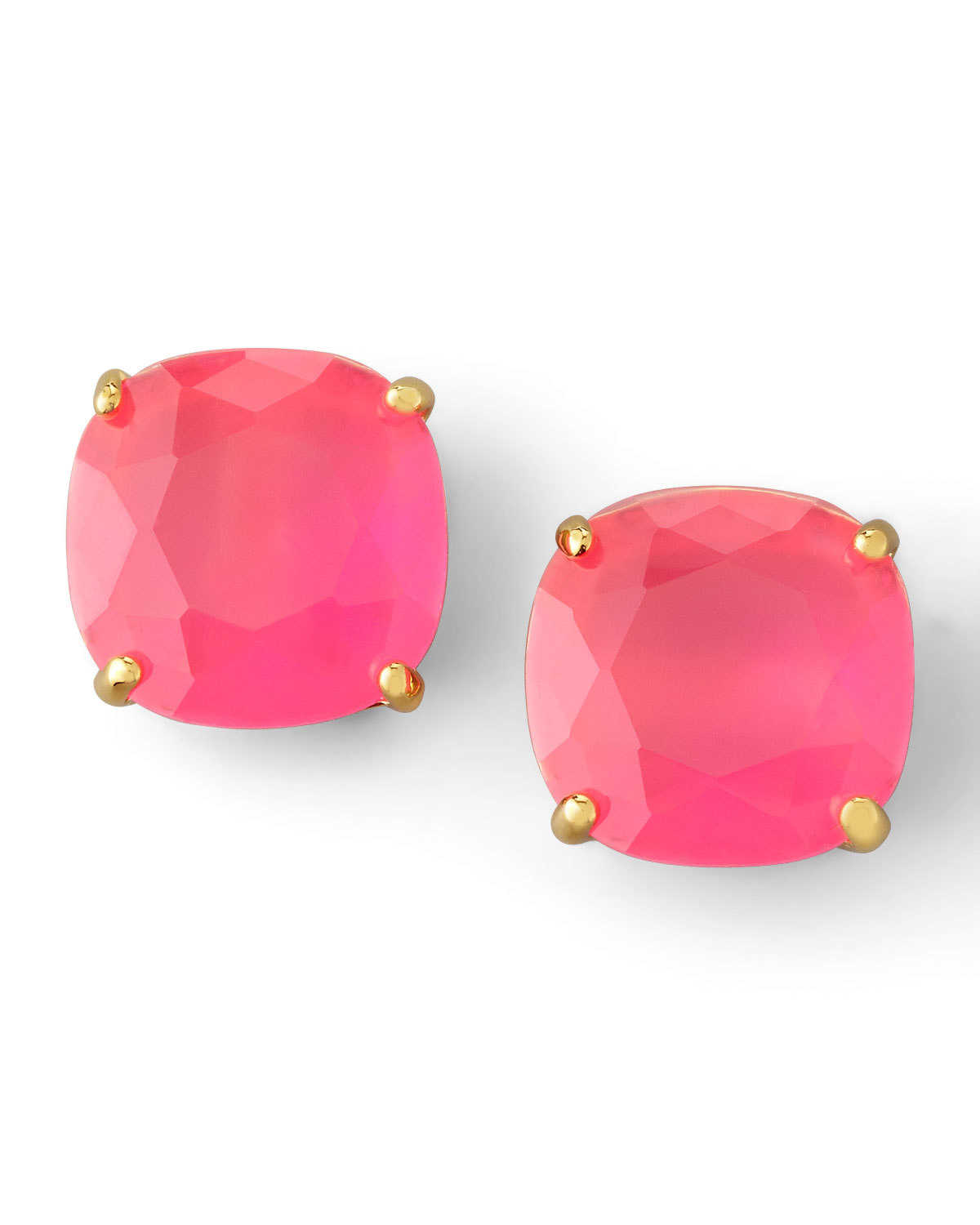 Lyst Kate Spade New York Small Square Stud Earrings In Pink Gallery