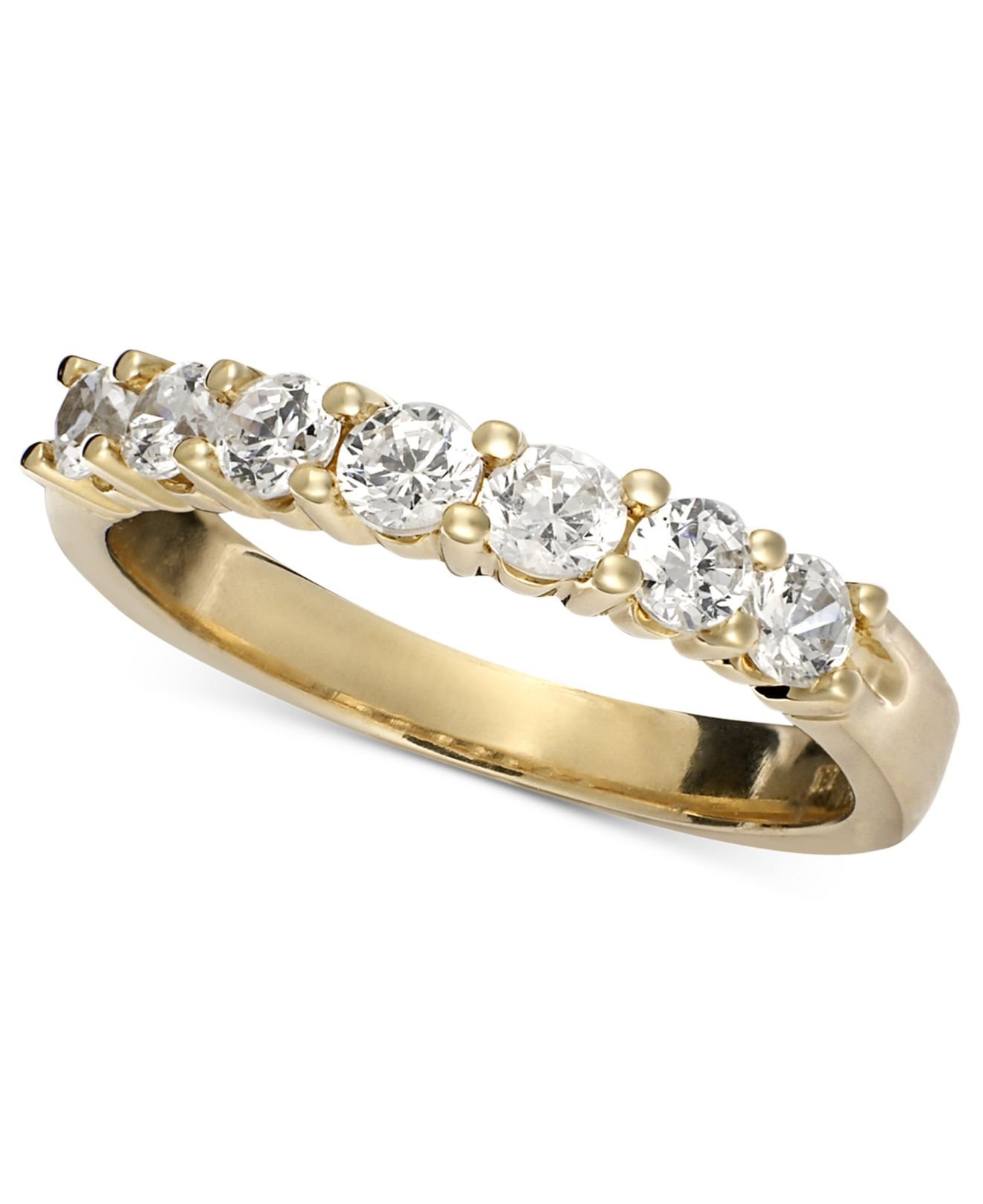  Macy s  Seven Diamond  Band Ring  In 14k Yellow  Or White Gold  