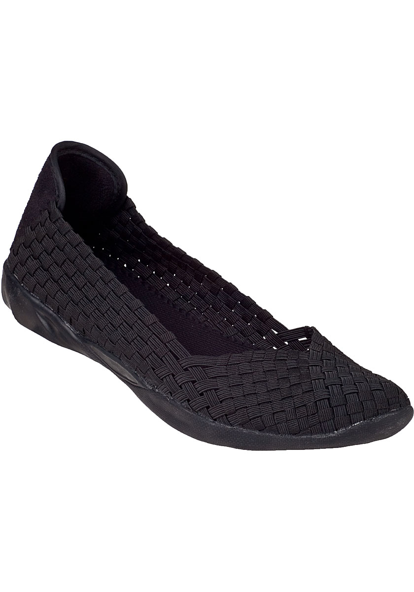 Bernie mev Catwalk Woven Ballet Flats in Black | Lyst