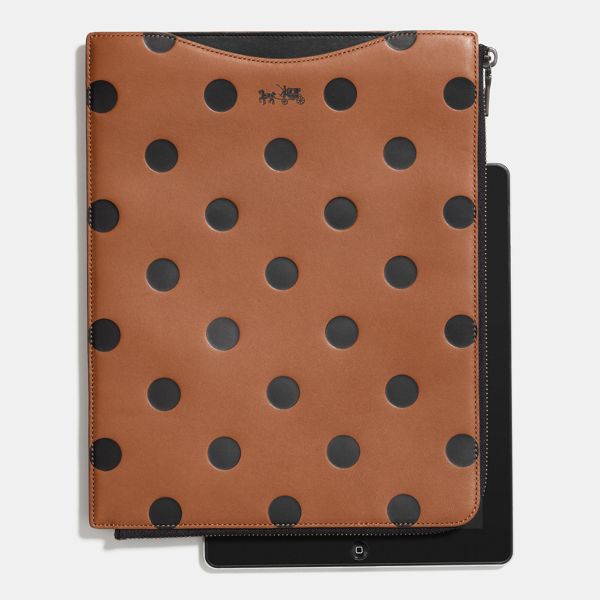 Coach Slim Tablet Case In Saddle Dot Leather in Brown for Men (SADDLE/BLACK) Lyst