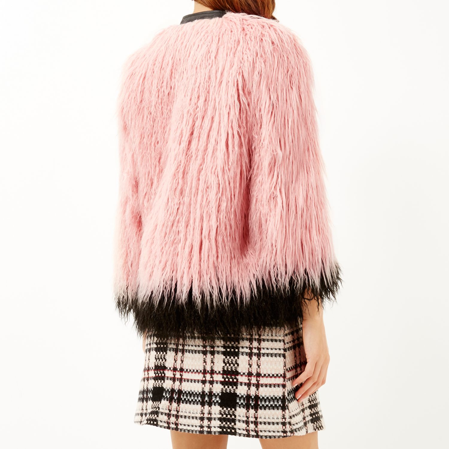River island Light Pink Premium Faux Fur Coat in Pink Lyst