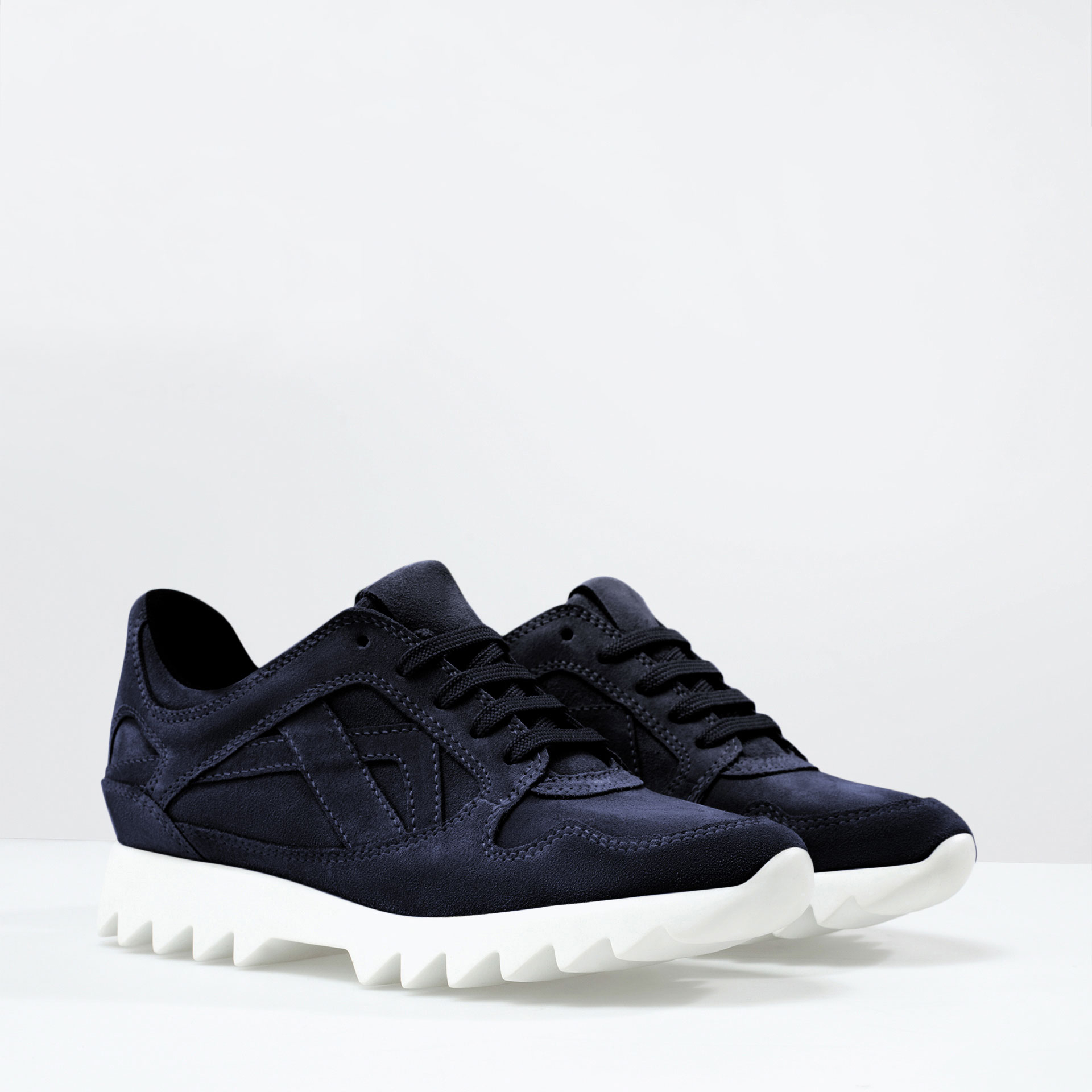zara leather trainers