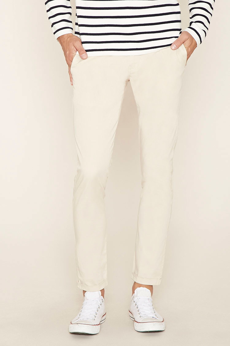 white drawstring cargo pants