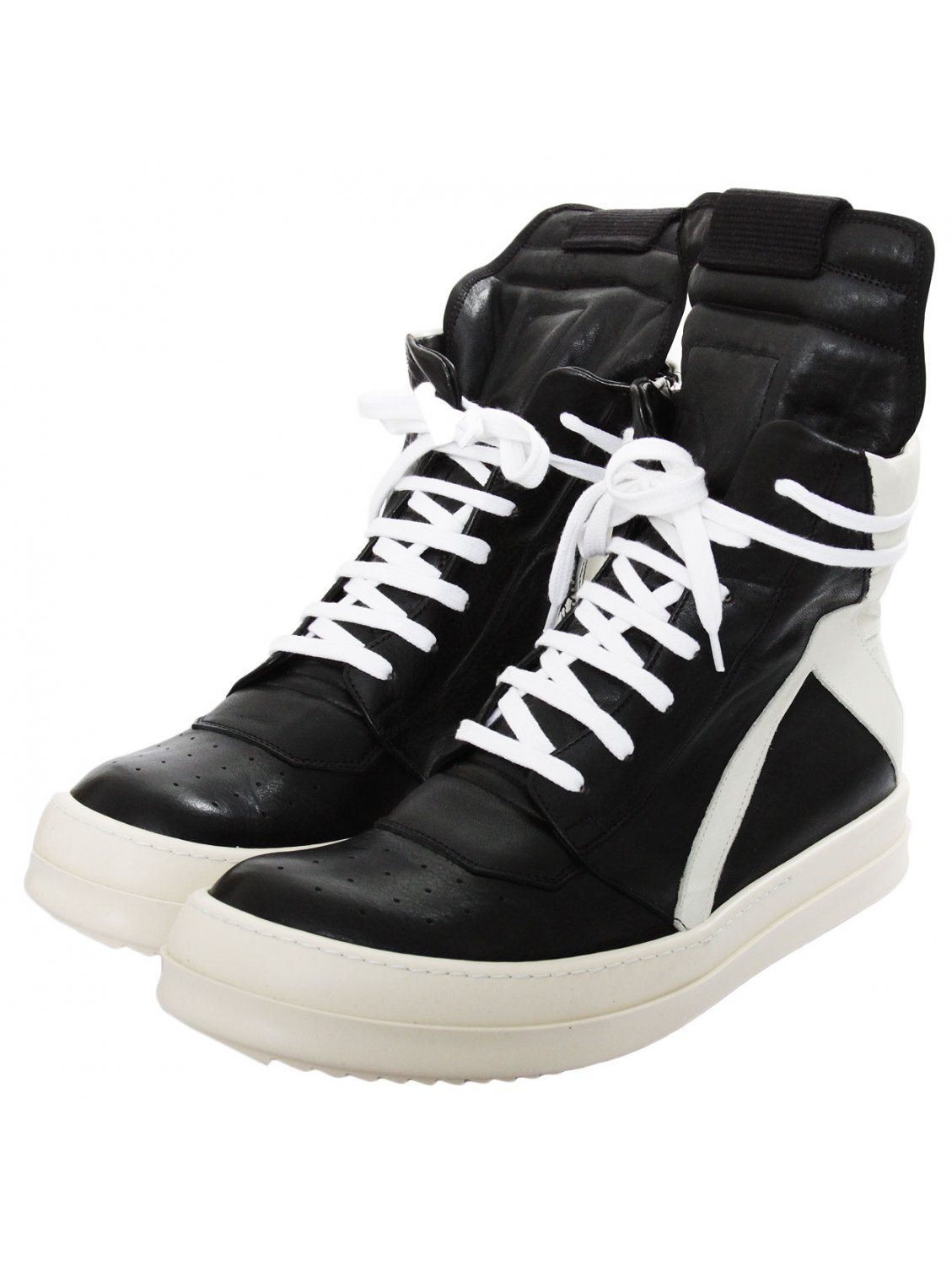 Rick owens Geo Basket Leather Boots in Black for Men Lyst