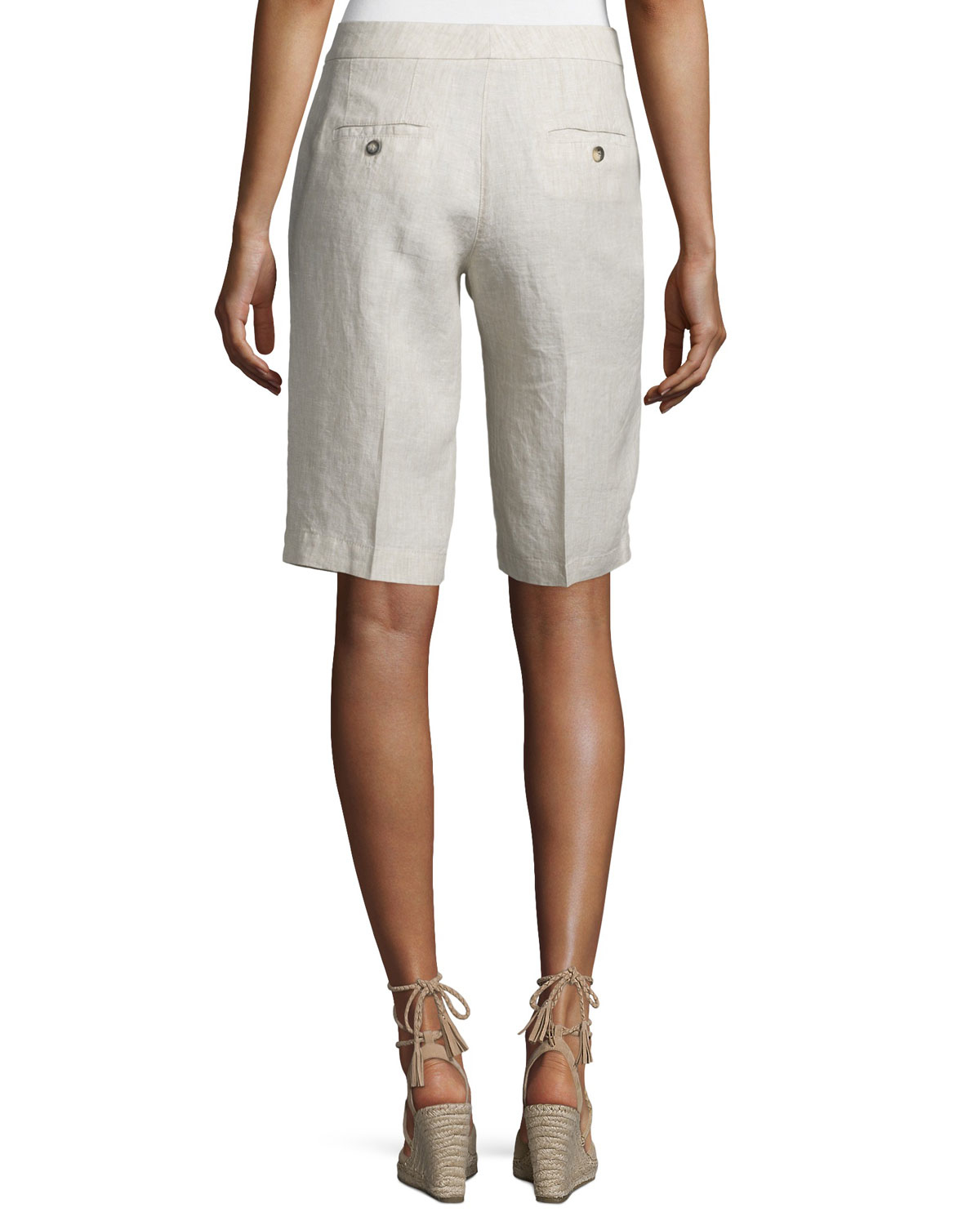 slim leg walking shorts for women