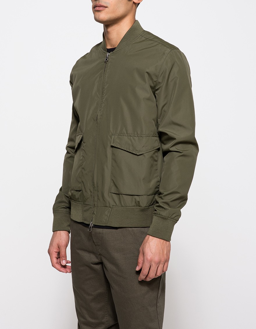 Topman Olive Bomber Jacket in Green for Men | Lyst