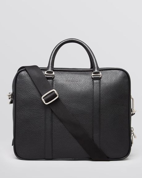 Bally Leather Zip Briefcase in Black for Men | Lyst