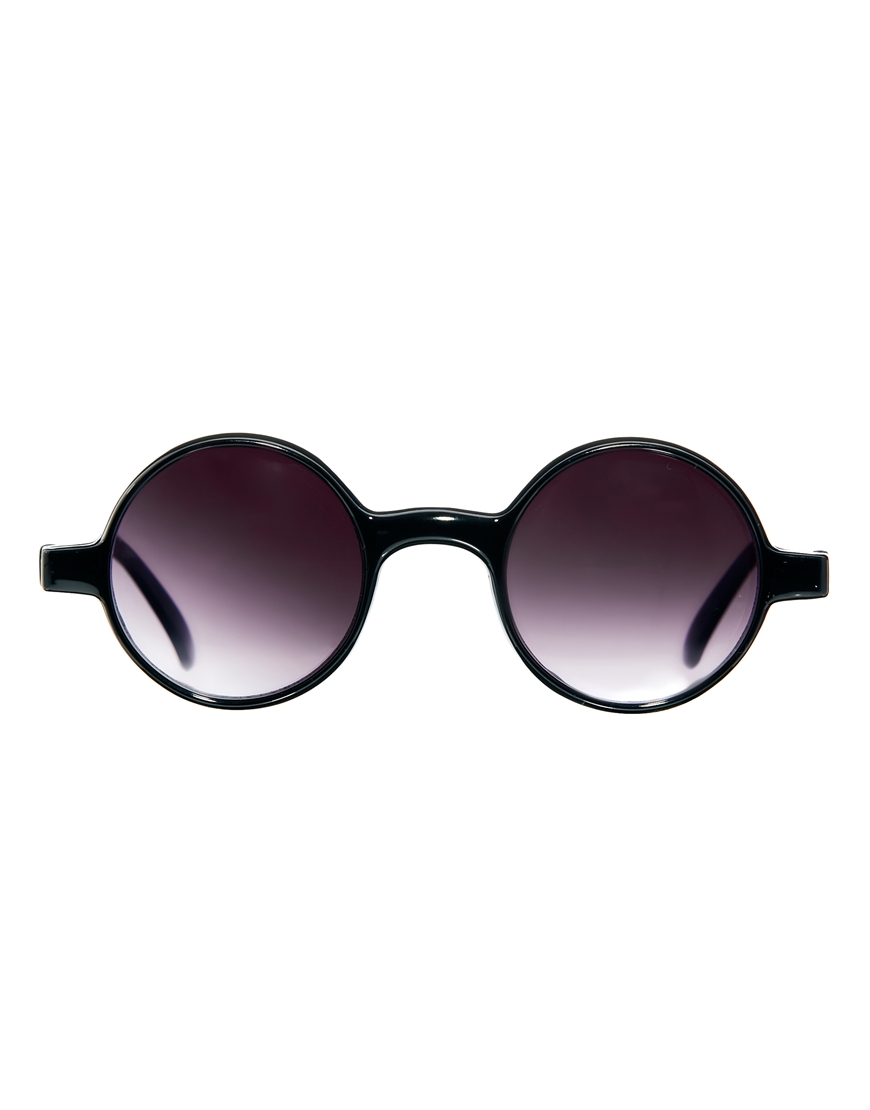 Lyst Asos Chunky Round Sunglasses In Black For Men