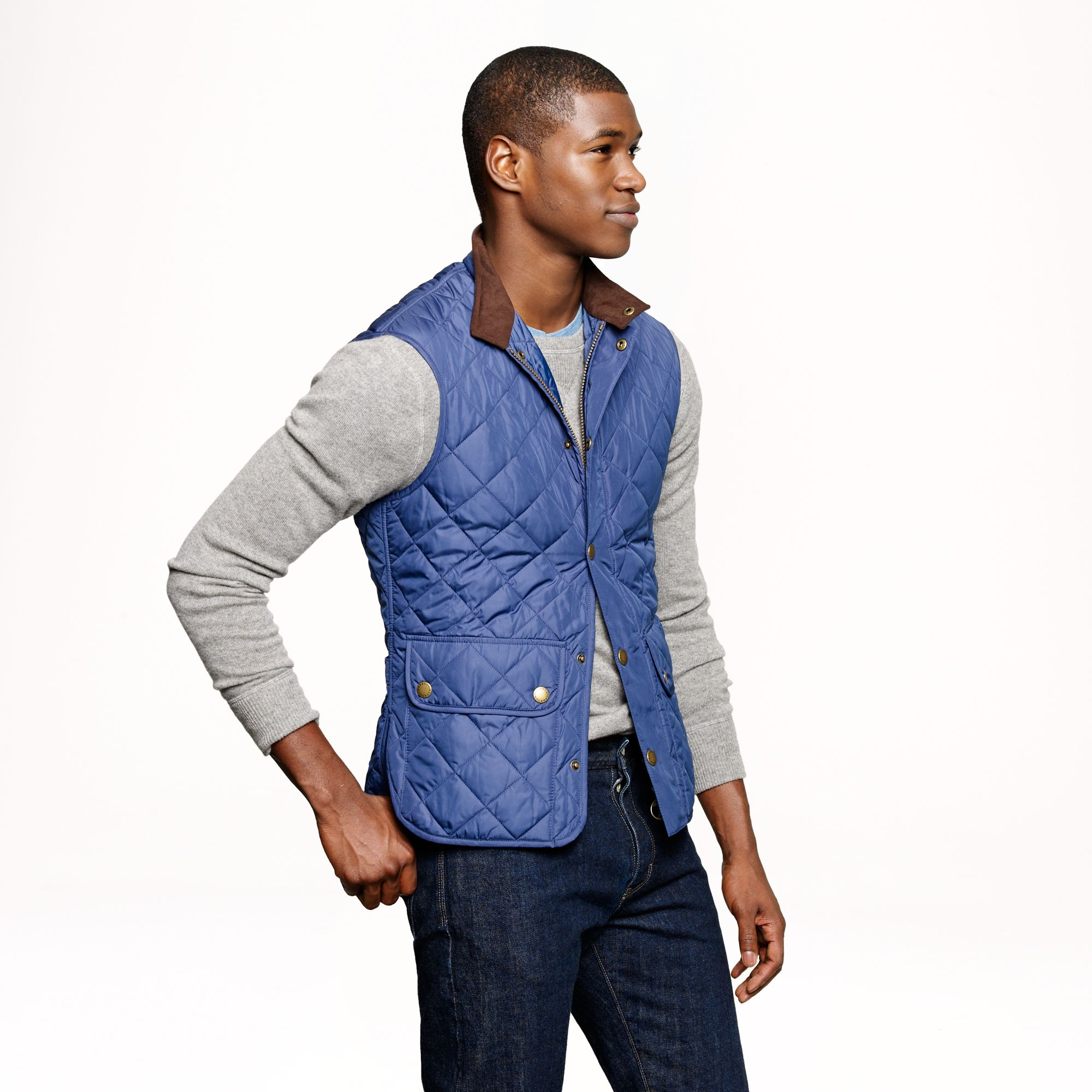 Lyst - J.Crew Barbour Lowerdale Quilted Vest in Blue for Men