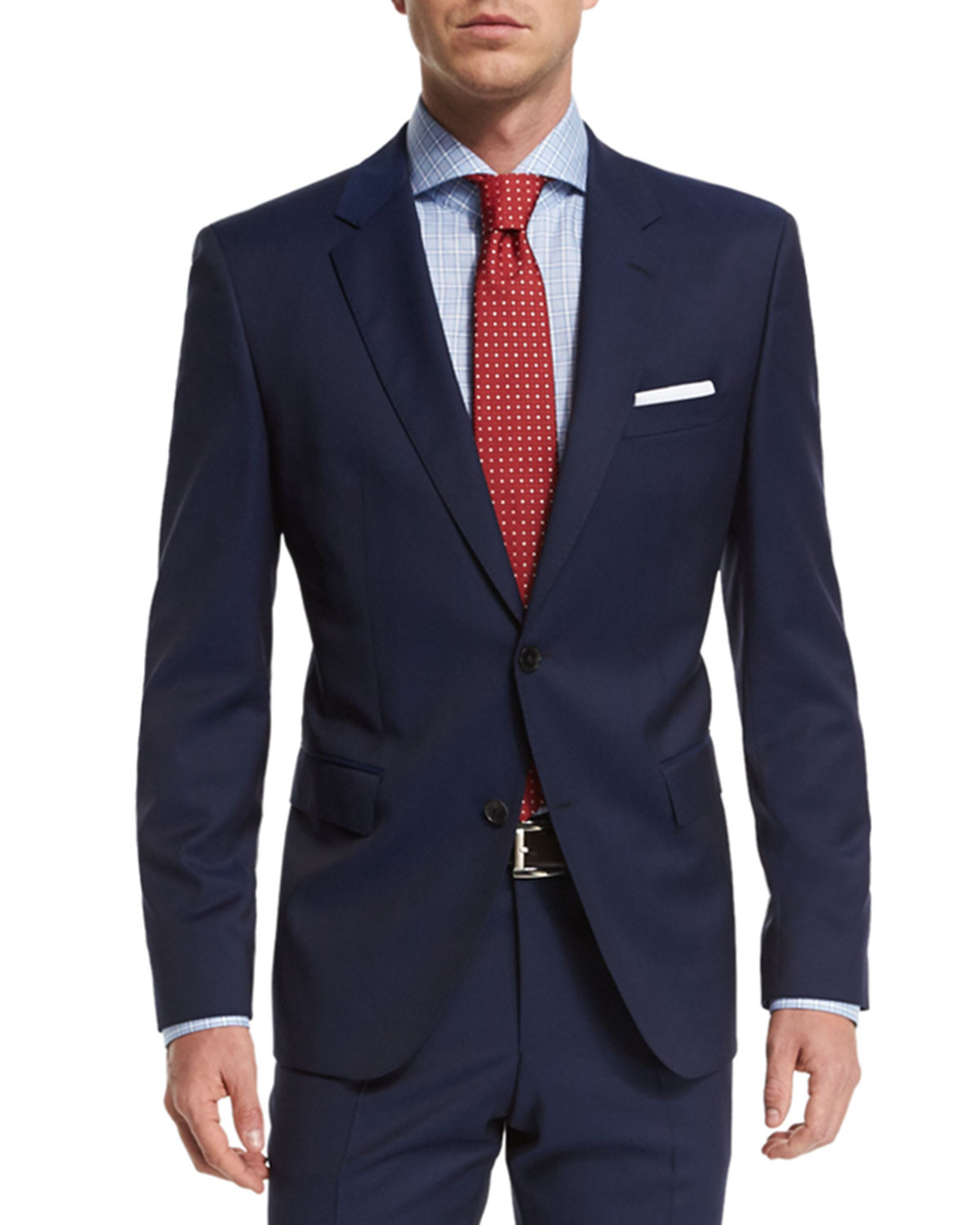 Boss Solid Two-piece Wool Travel Suit in Blue for Men (NAVY) - Save 51% ...