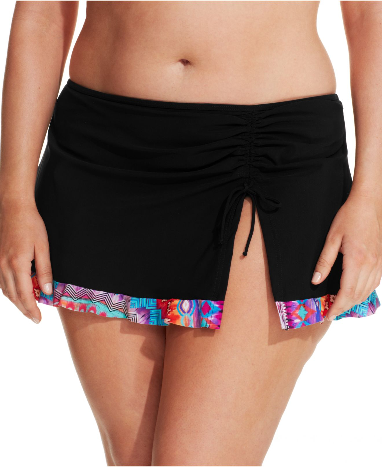 Lyst Gottex Plus Size PrintedHem Swim Skirt Bottom in Black
